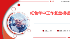 红色年中工作复盘模板风格PPT生成